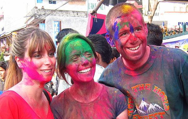 Nepal Celebrating Holi Festival