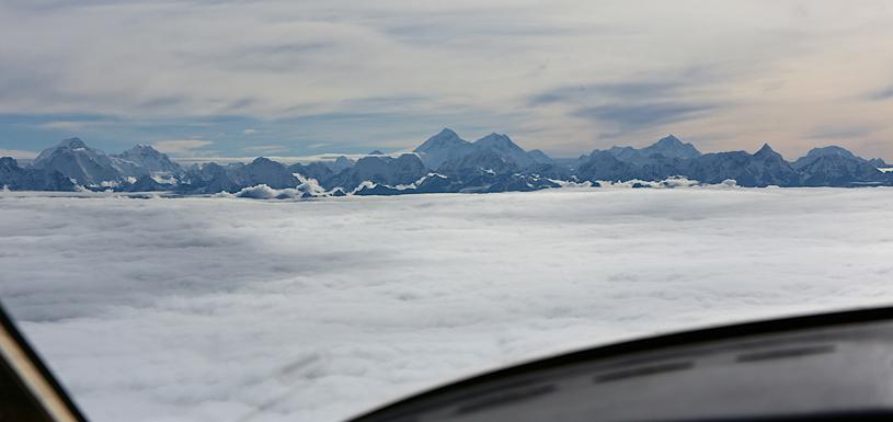 Amazing view from mountain flight