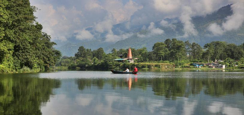 Boating in Phewa Lake at Pokhara