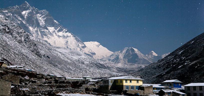 Everest view from Dingboche