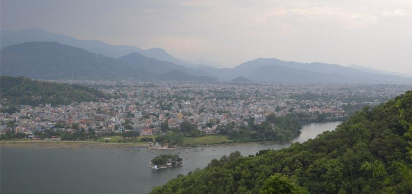 View of Pokhara from Sarangkot hill 